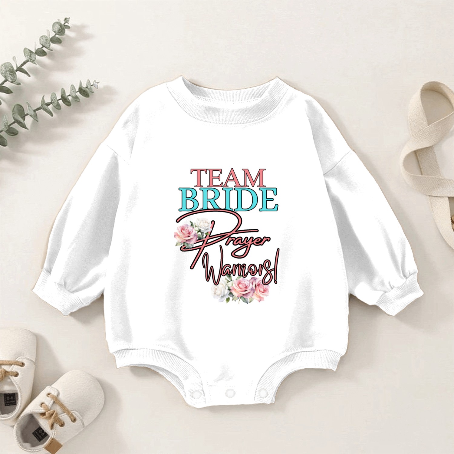 Team Bride Prayer Warriors Baby Romper Sweatshirts