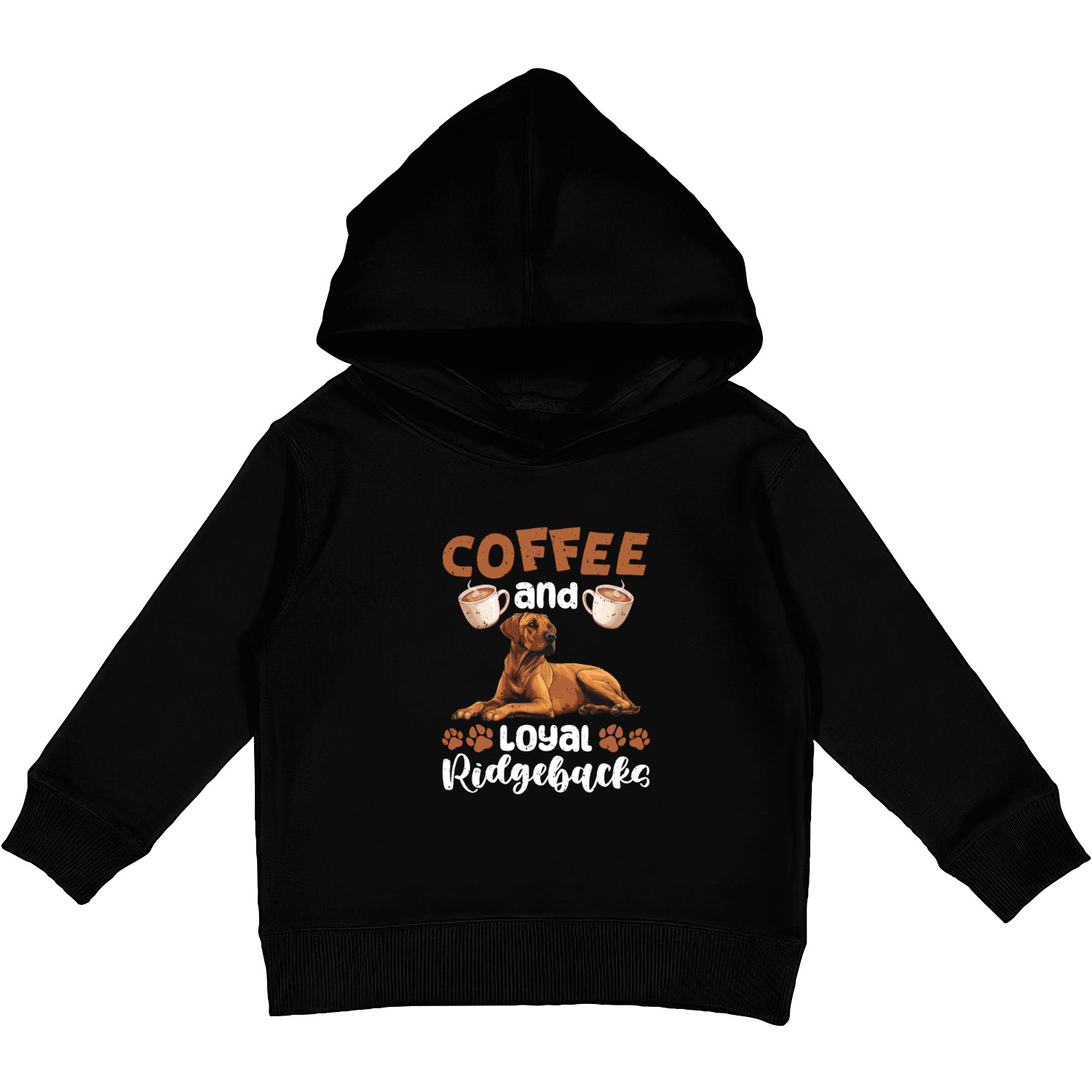 Ridgeback Owner COFFEE AND LOYAL RHODESIAN Kids Pullover Hoodies