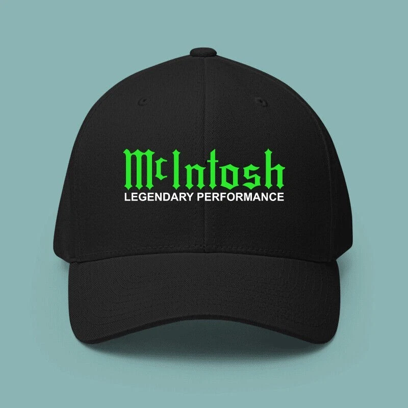 McIntosh Amplifiers Logo Printed Black Hat Baseball Cap Adjustable