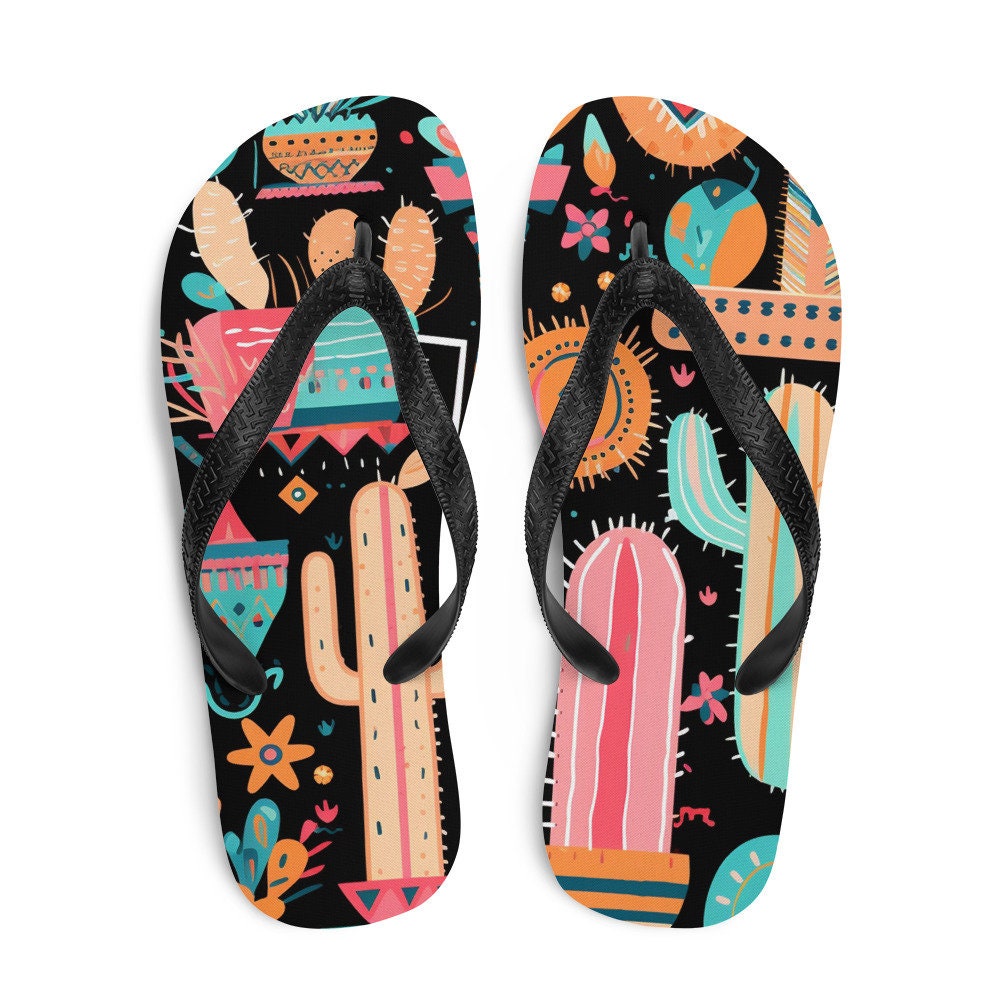 Fun time Cactus Flip-Flops