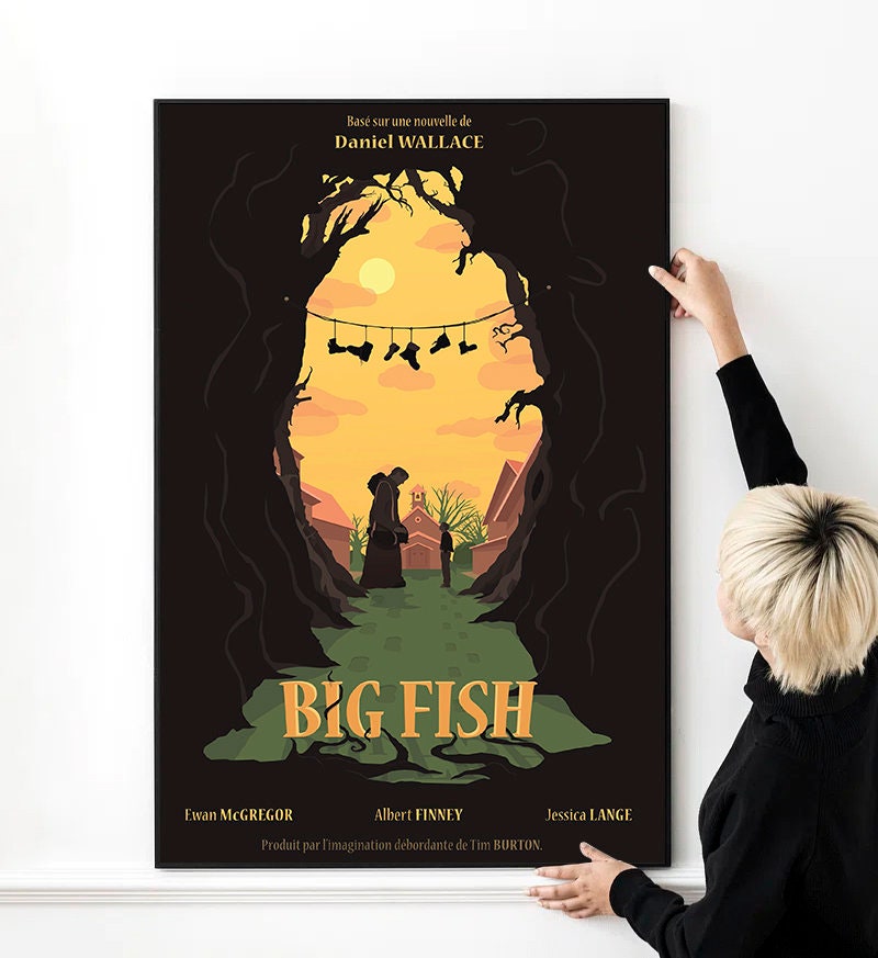 Big Fish 2003 Artwork Movie Poster High Quality Print Photo Wall Art Canvas Cloth Multi size