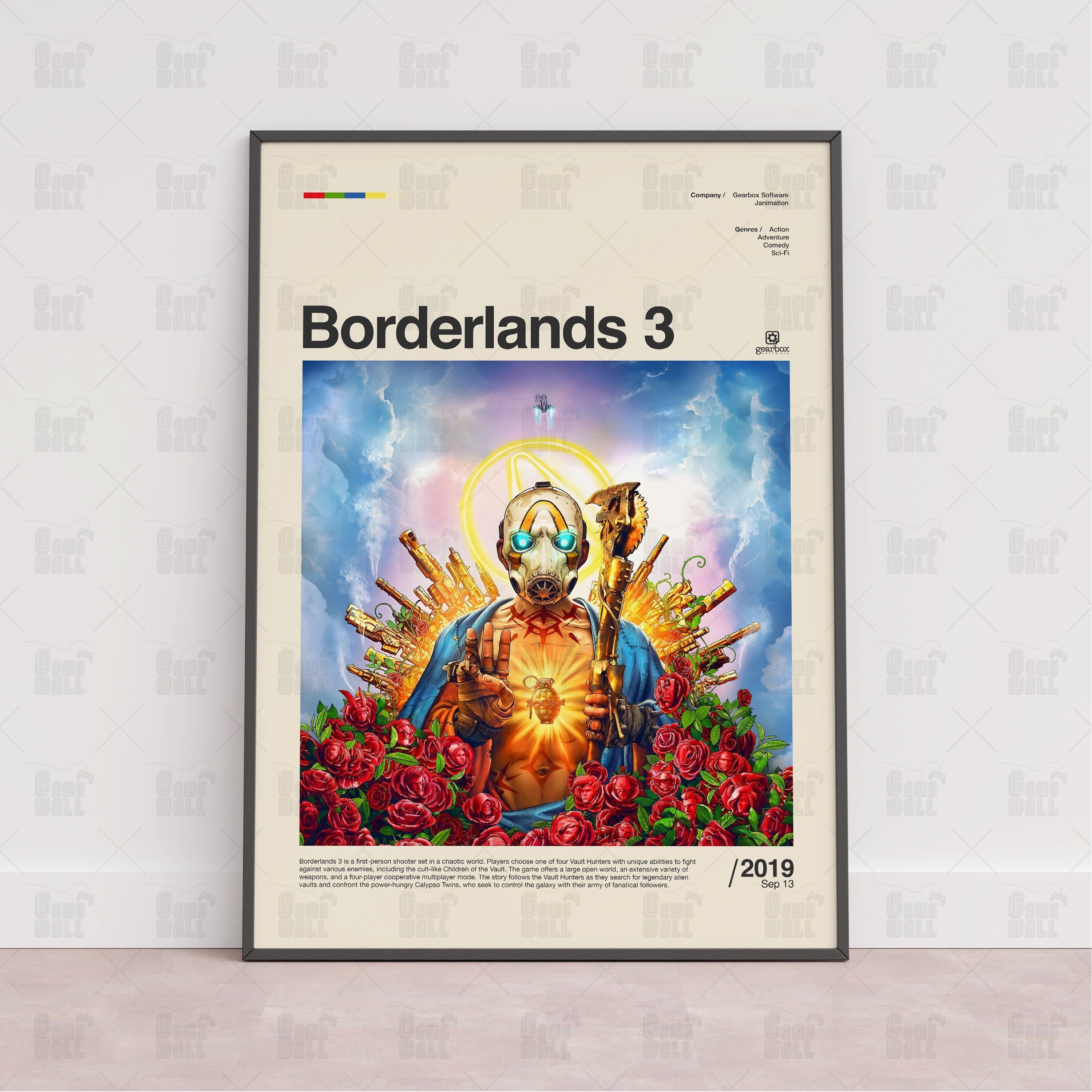 Borderlands 3 Poster, Gaming Room Poster, Gaming Wall Poster, Gaming Print Poster, Game Gift,Video Games Poster,Gaming Wall Art