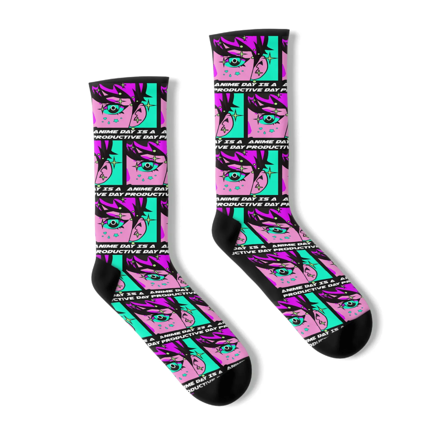 Anime Day Is a Productive Day Japanese Anime Lover Socks