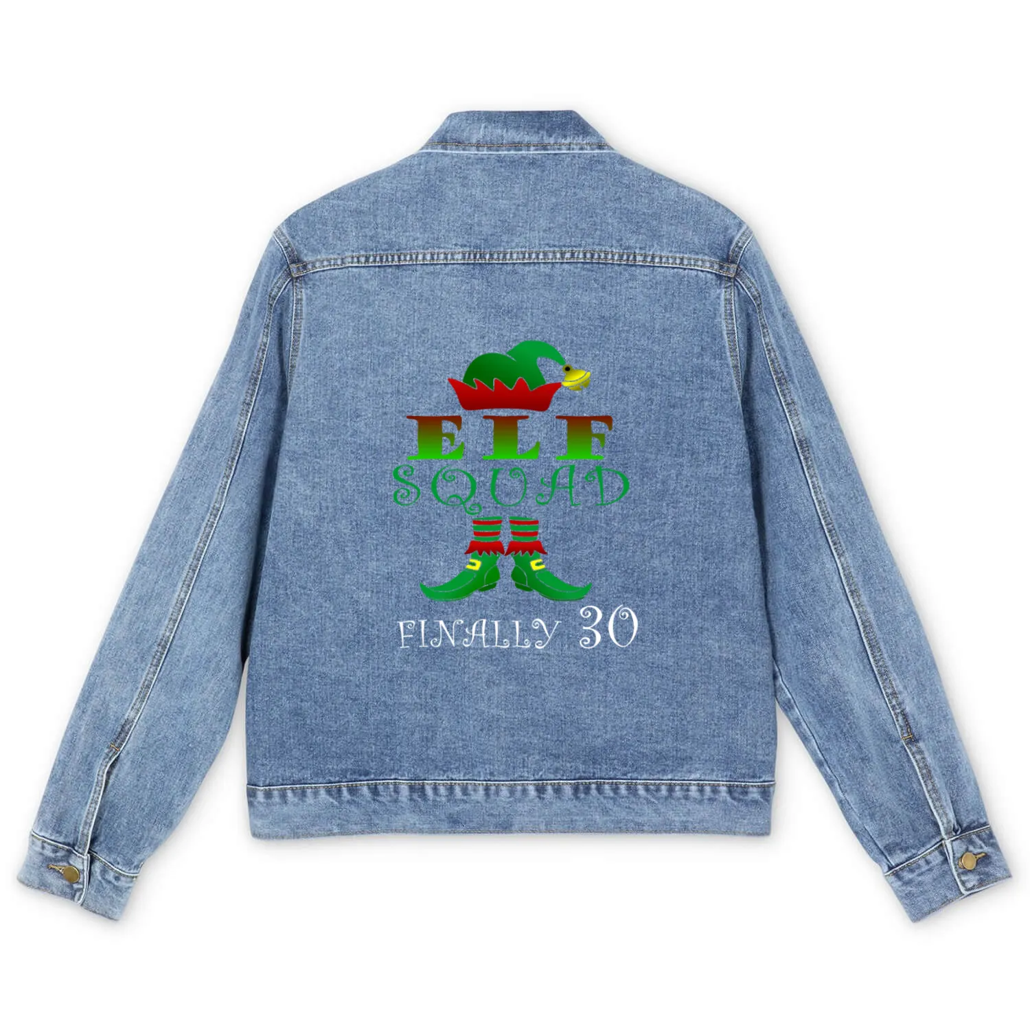 30 Vintage elves Birthday Fantasy Men's Denim Jackets