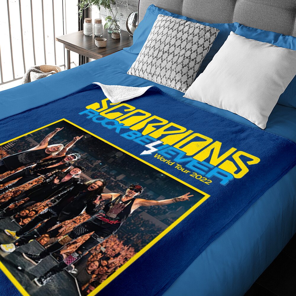 Scorpions Rock Believer World Tour 2022 Baby Blanket, Scorpions Baby Blanket, Concert Tour 2022 Baby Blankets, Scorpions Band Baby Blankets