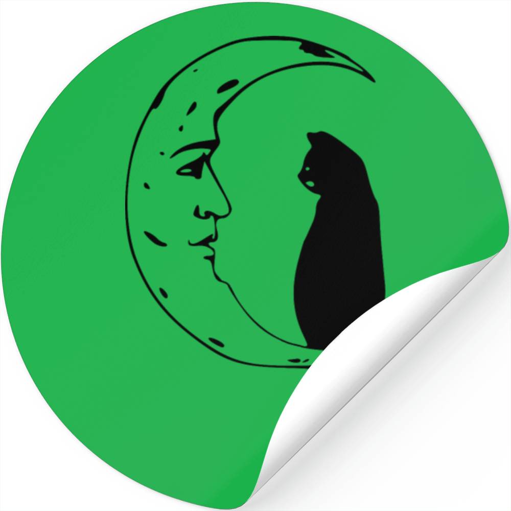 Cat Moon Stickers