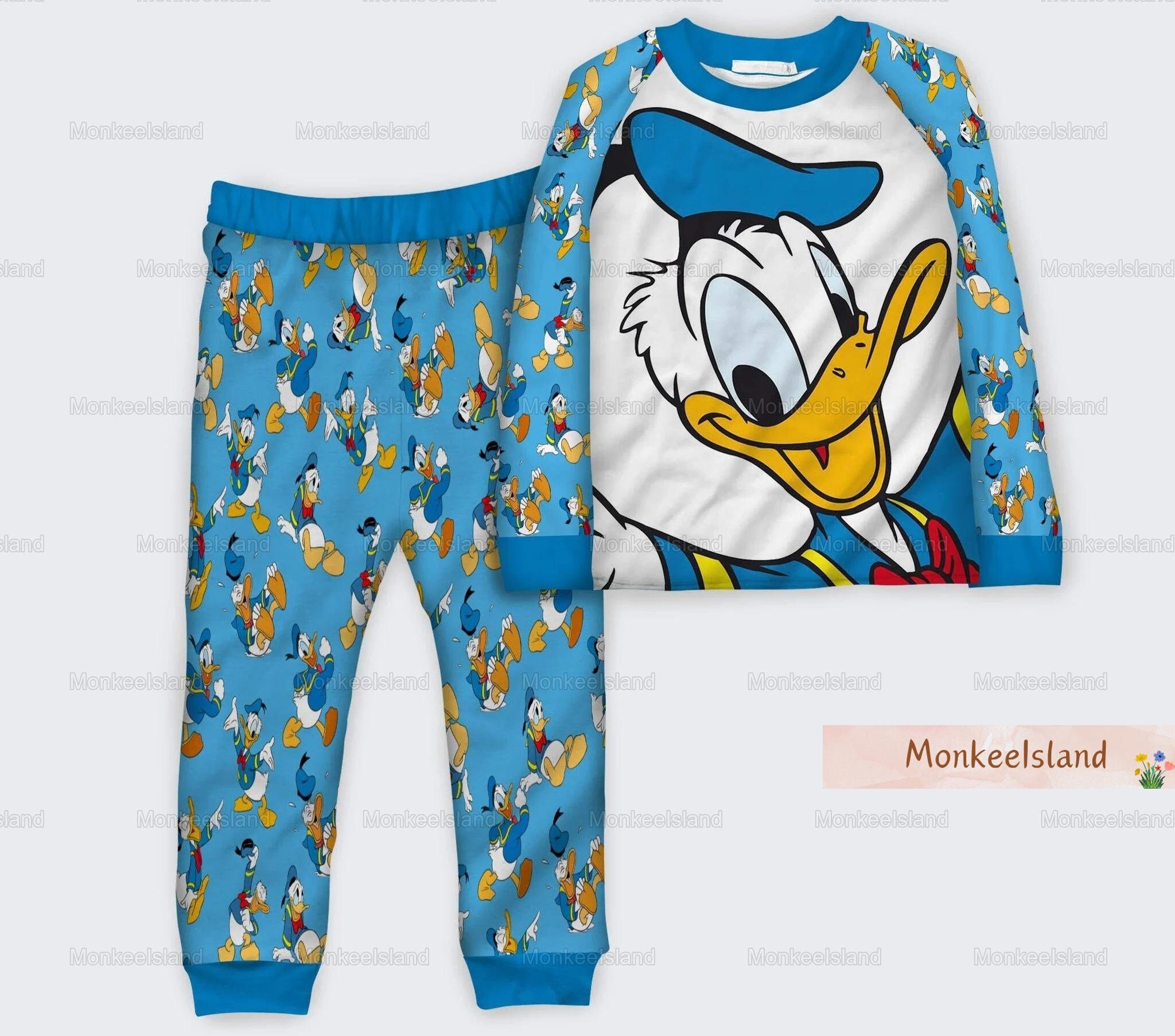 Cute Duck Pajamas, Duck Pajamas Pants, Funny Duck Kids Pajamas, Duck Pajamas Set, Birthday Gift, Gift For Him