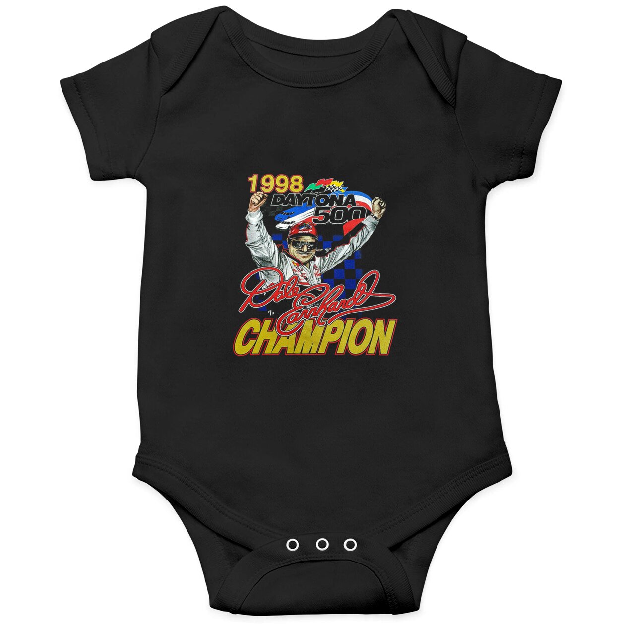Vintage Dale Earnhardt 1998 Daytona 500 Onesies, Dale Earnhardt Onesies, Cotton Soft Onesies
