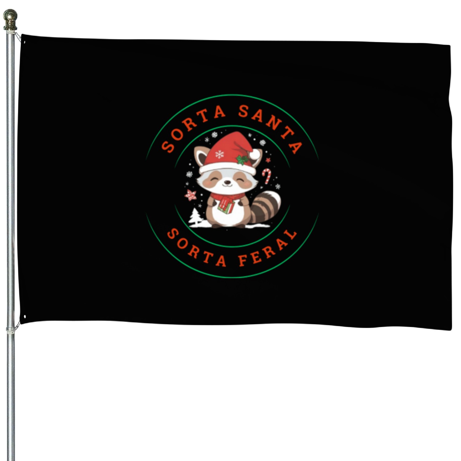 Sorta santa sorta feral House Flags design