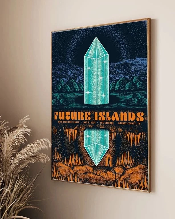 Future Islands At The Caverns In Pelham, TN On May 2 2025 Tour Poster