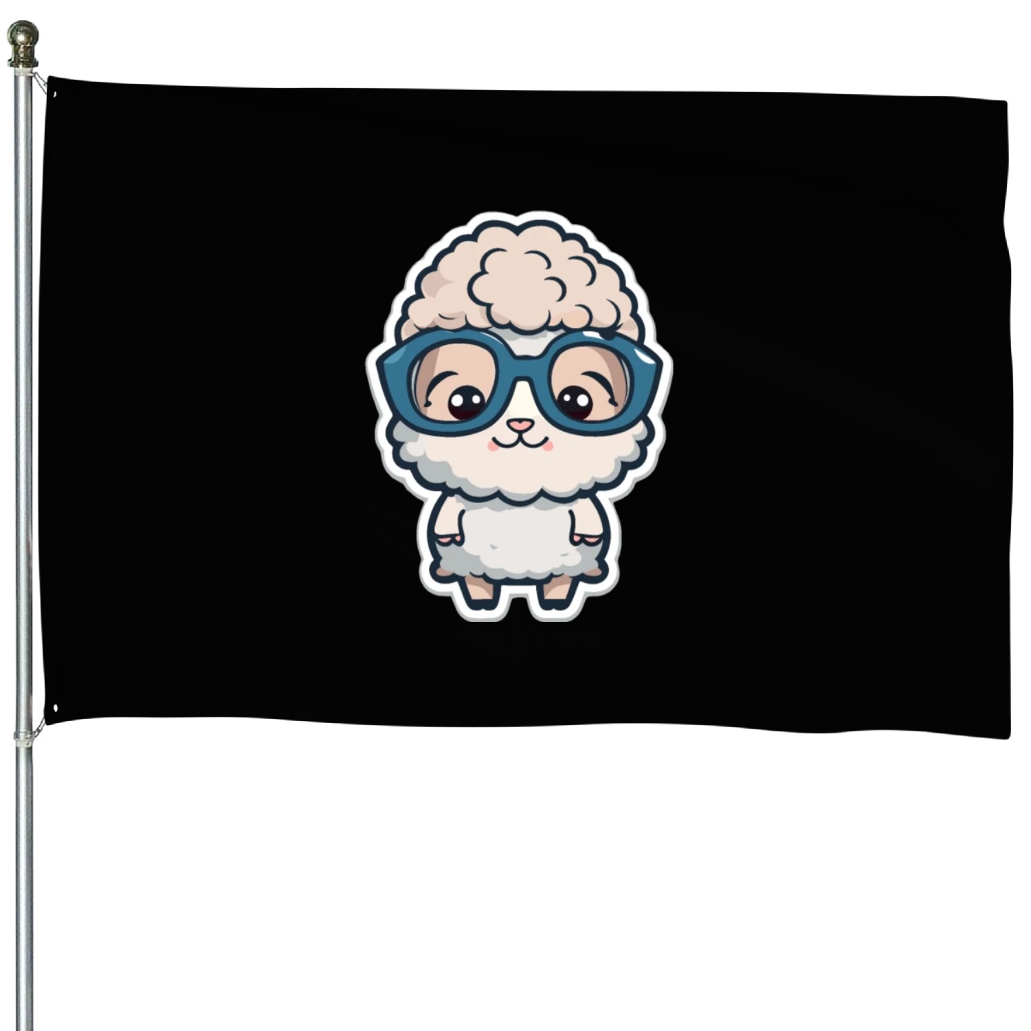 Cute sheep House Flags