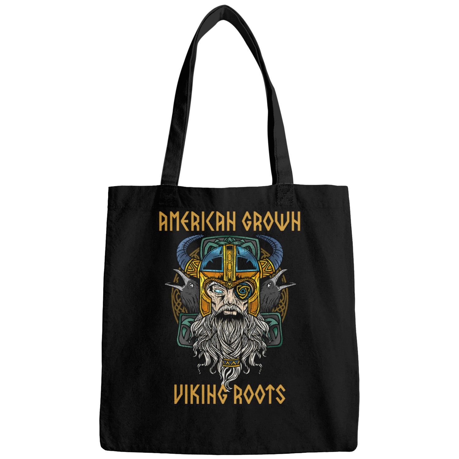 Amerikan Grown Viking Roots Nordic Mythology Celtic Raven Bags