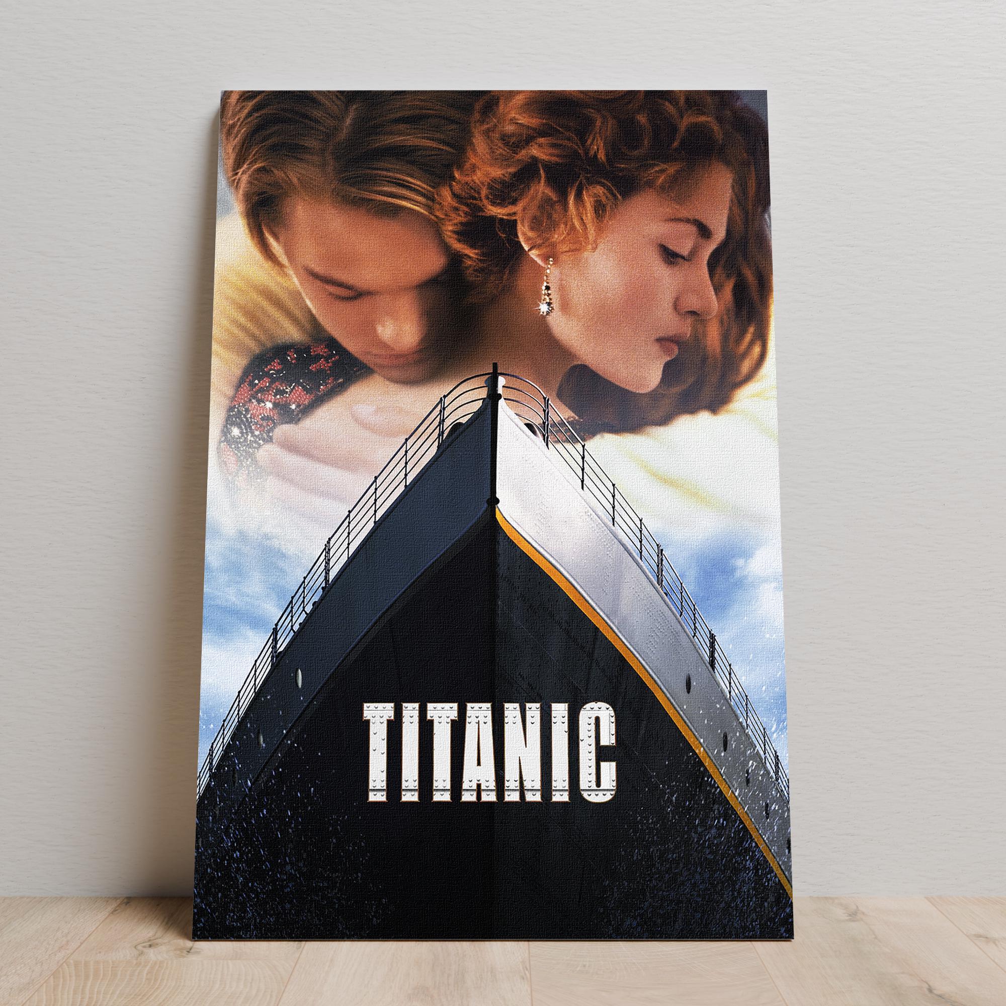Titanic Poster, Leonardo DiCaprio Film, James Cameron Wall Art, Canvas Print, Room Decor, Movie Print, Gift For Titanic Fans