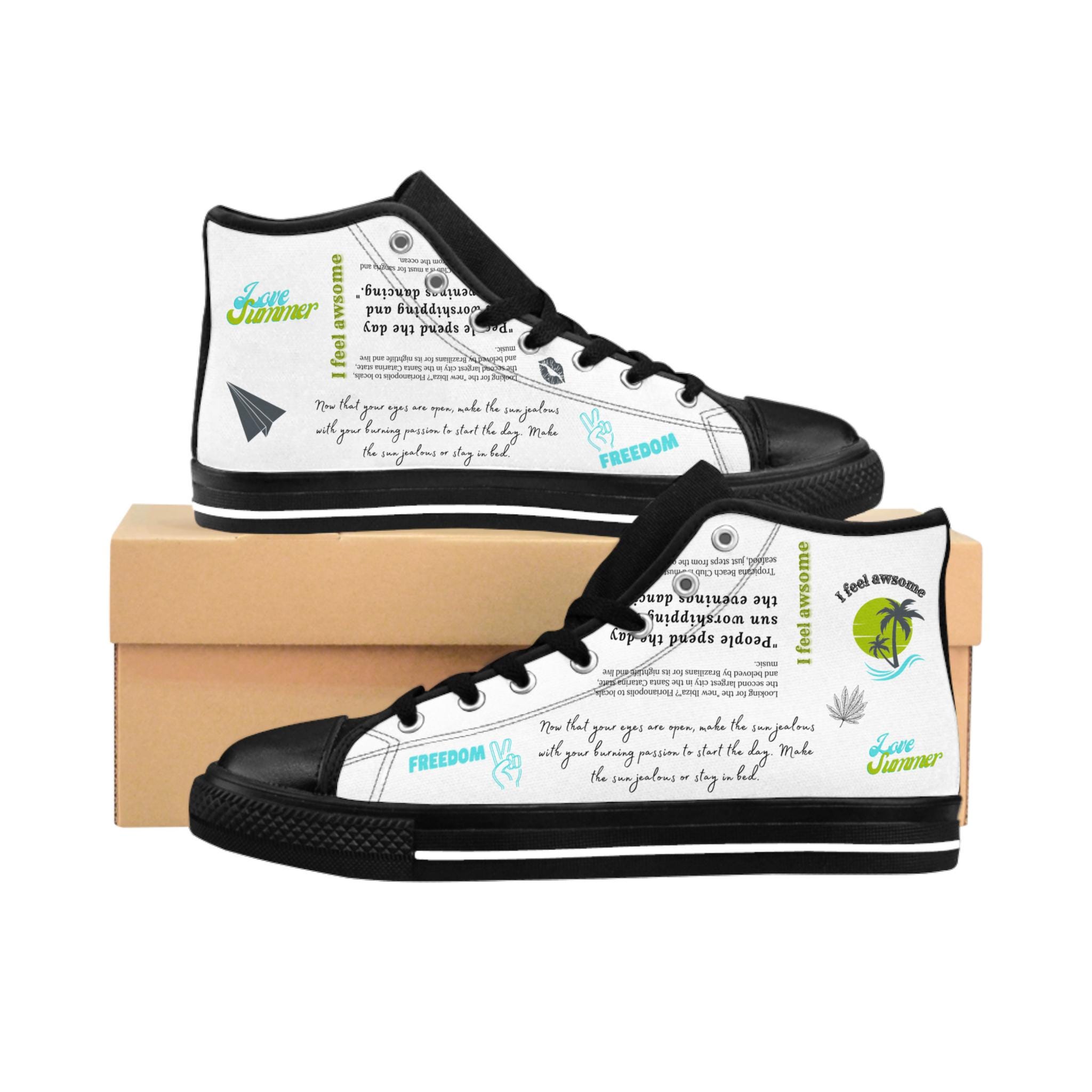 Written Sneakers High-top Sneakers, Love Summer Sneakers