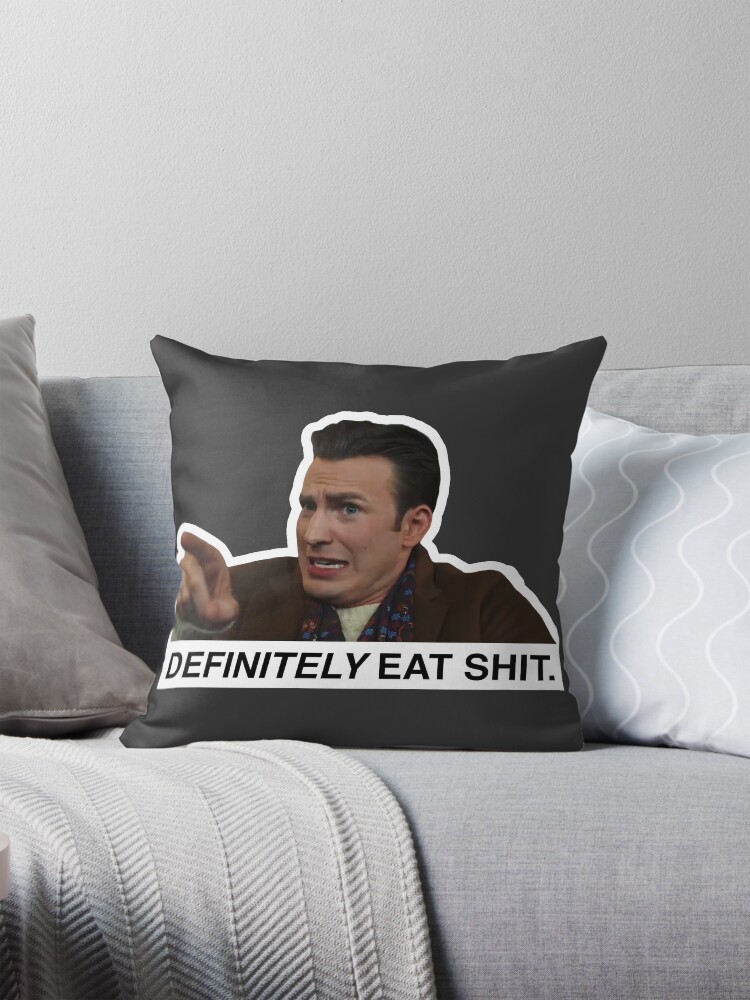 Knives Out - "Definitely Eat Shit" Quote Pillow