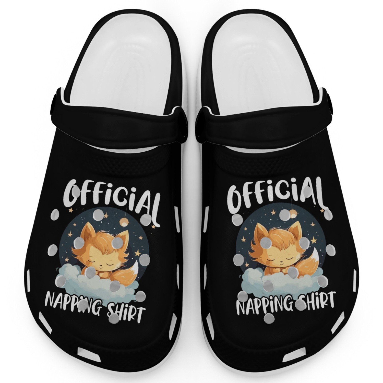 Sleeping Fox Sleepyhead Napping Sleep Fox Lover Clogs