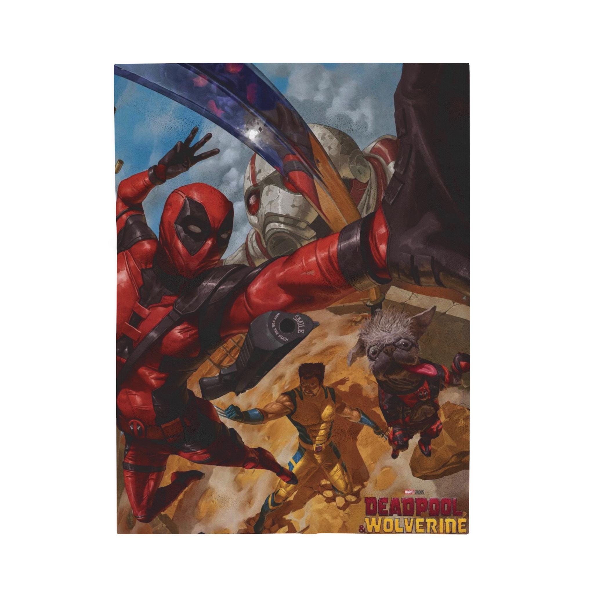 Deadpool and Wolverine Plush Blanket