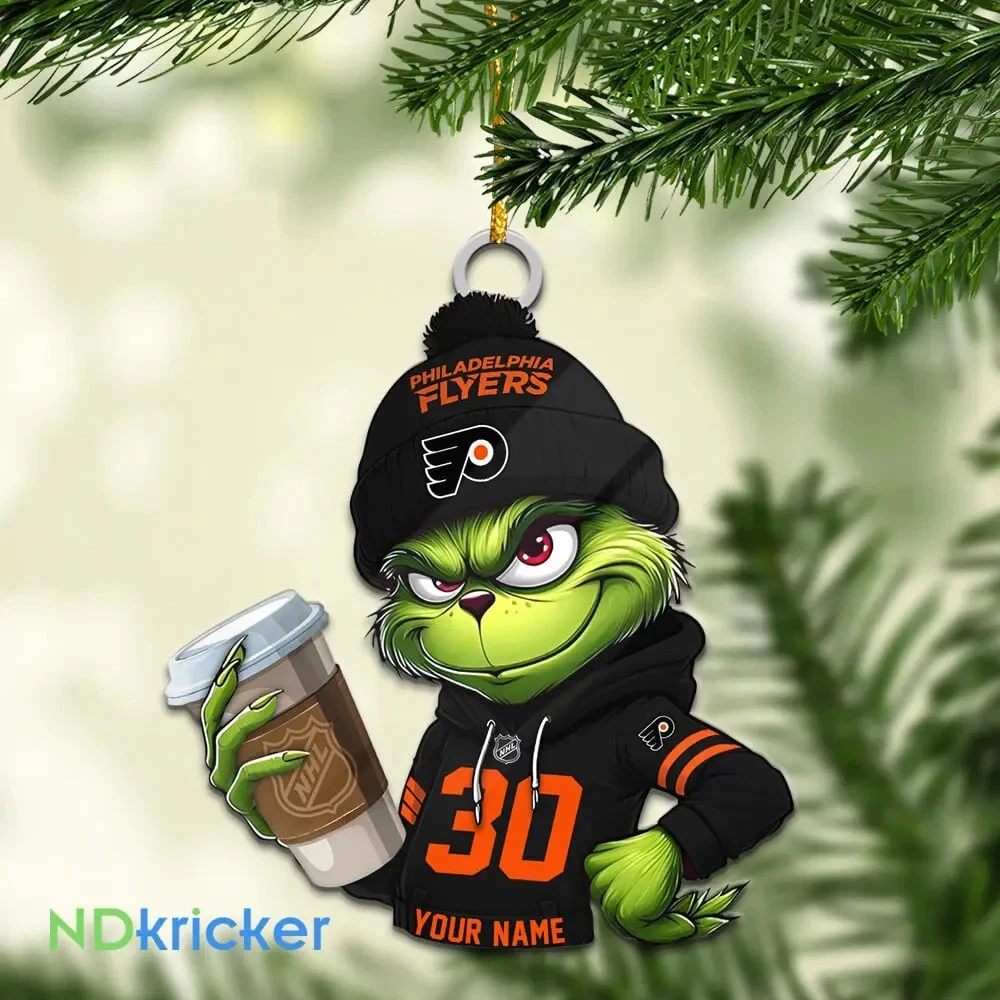 Personalized Philadelphia Team Flyer Sport Christmas Ornament, For Hockey Fan