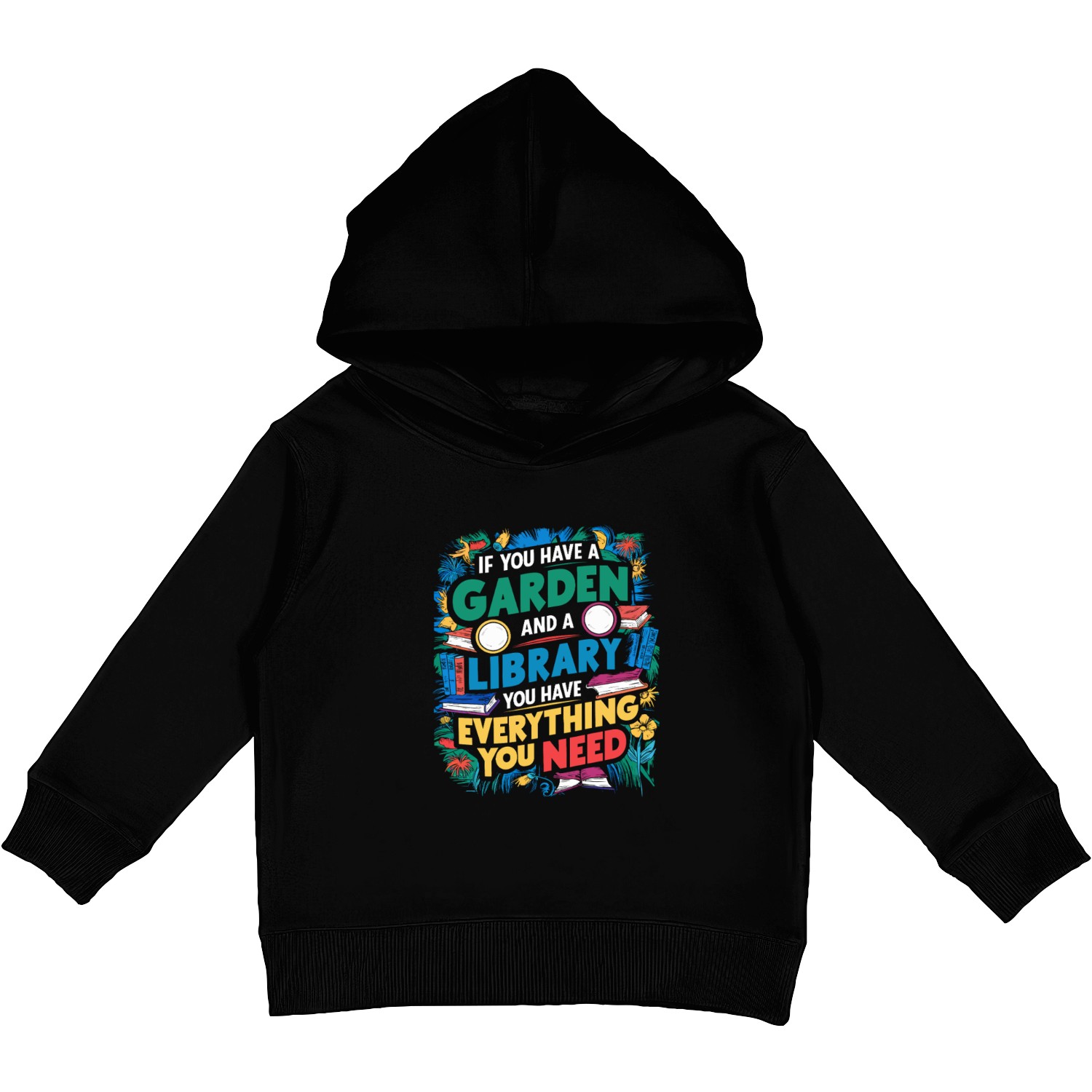 Reading & Gardening - Cozy Life Quote Kids Pullover Hoodies