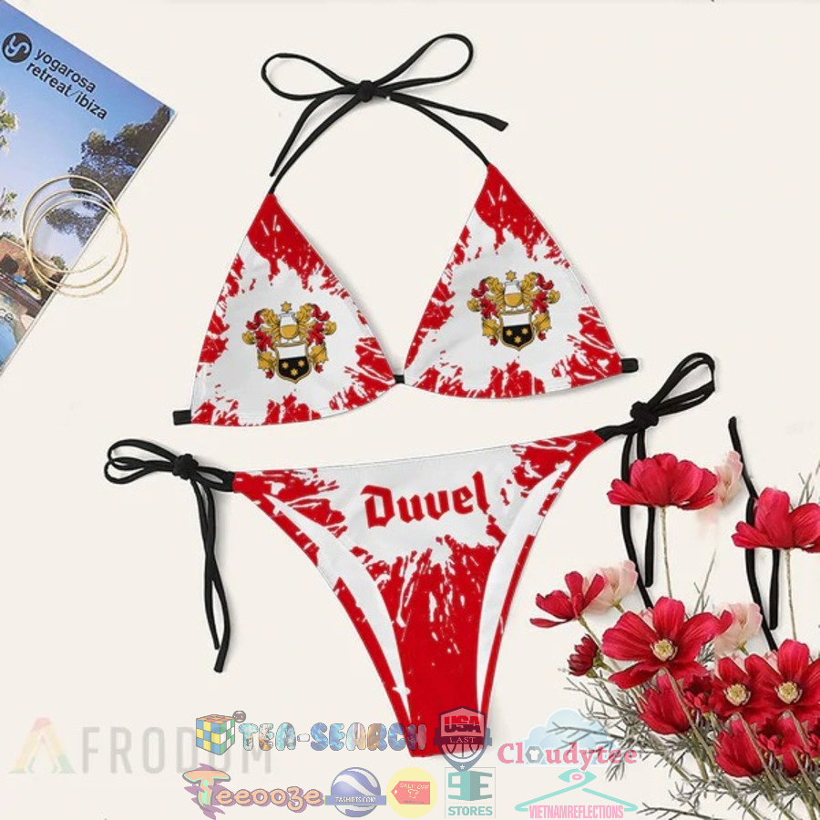Duvel Beer Tie Dye Women's Sling Bikini Swimsuit Set