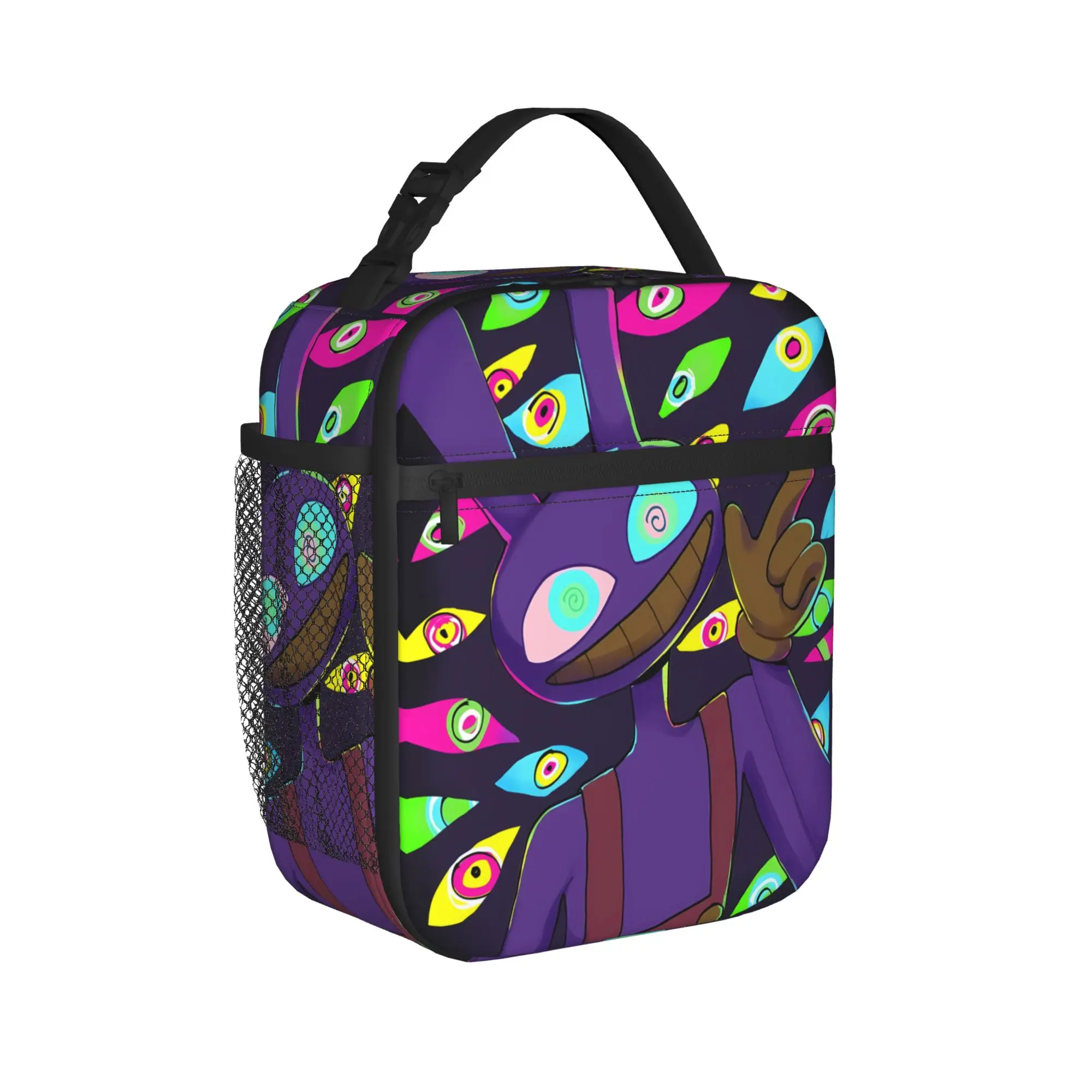 Jax Cartoon Circus Digital Print Kids Thermal Lunch Bag, Waterproof Portable Cooler Tote, Travel Lunch Box