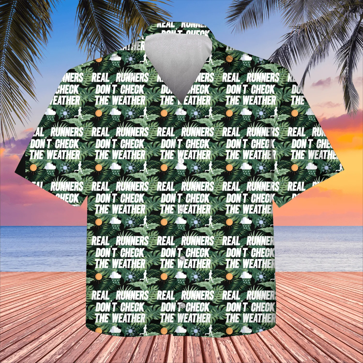 Real Runners Don't Check The Weather - Runner Kids Hawaiians