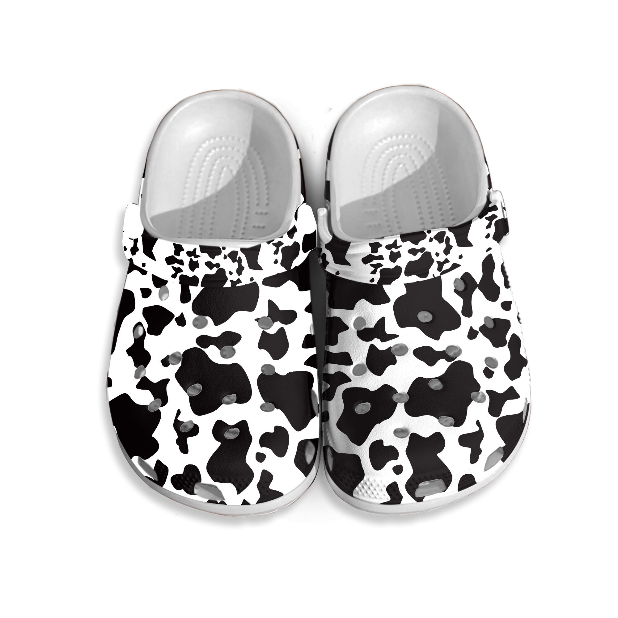 Personalized Cow Pattern Skin Dairy Slippers, Cow Clogs Shoes, Cow Shoes, Cow Sandal, Funny Slippers, Custom Summer Shoes, Shoes For Women