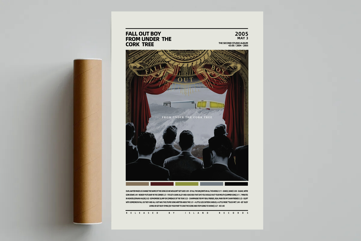 Fall Out Boy Posters / From Under The Cork Tree Poster / Fall Out Boy, Album Cover Poster, Poster Print Wall Art