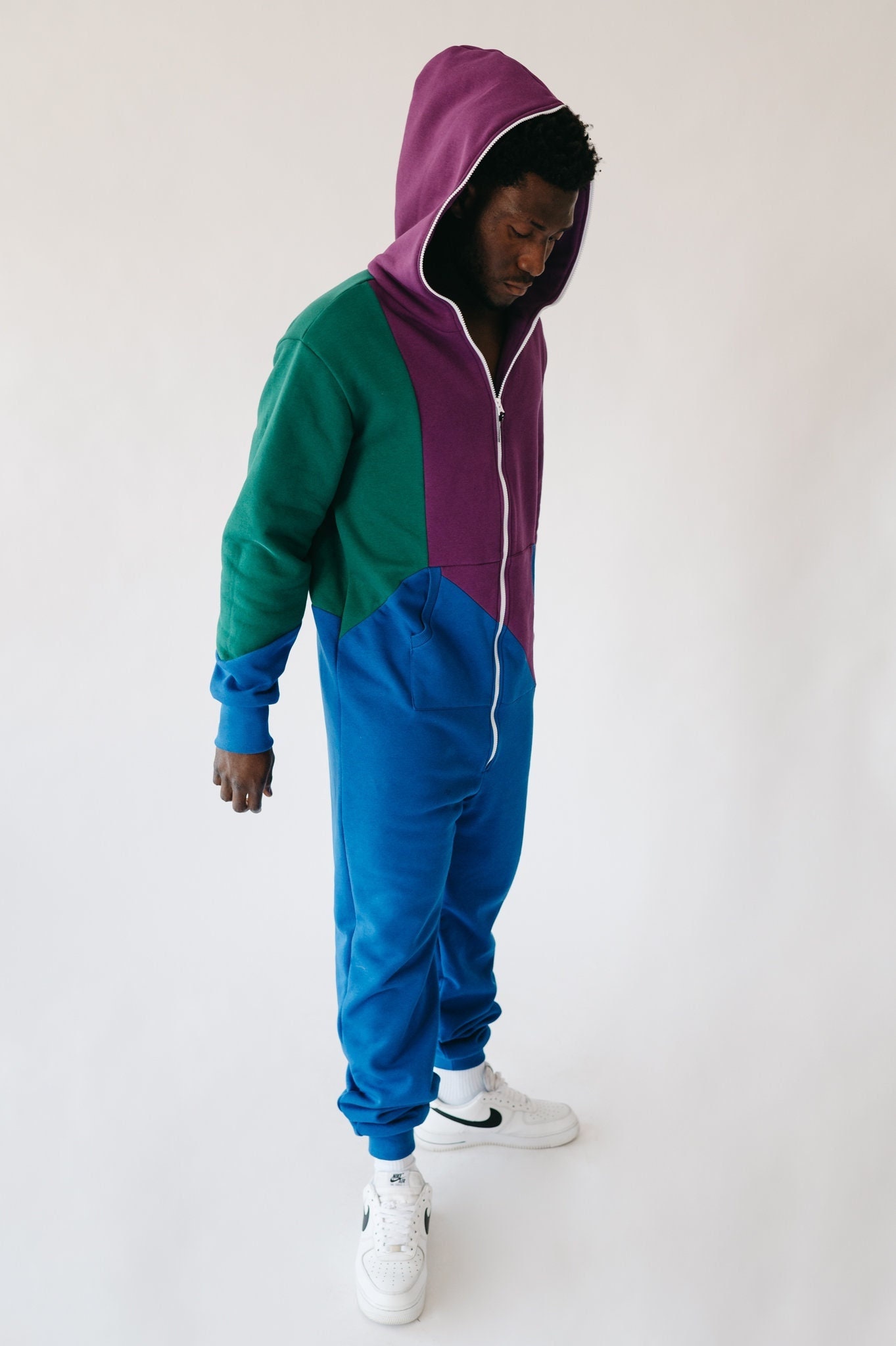 Adult Overall Pajamas - Men's Hooded Jumpsuit | Christmas Pajama Outfits | Family Matching Pajamas