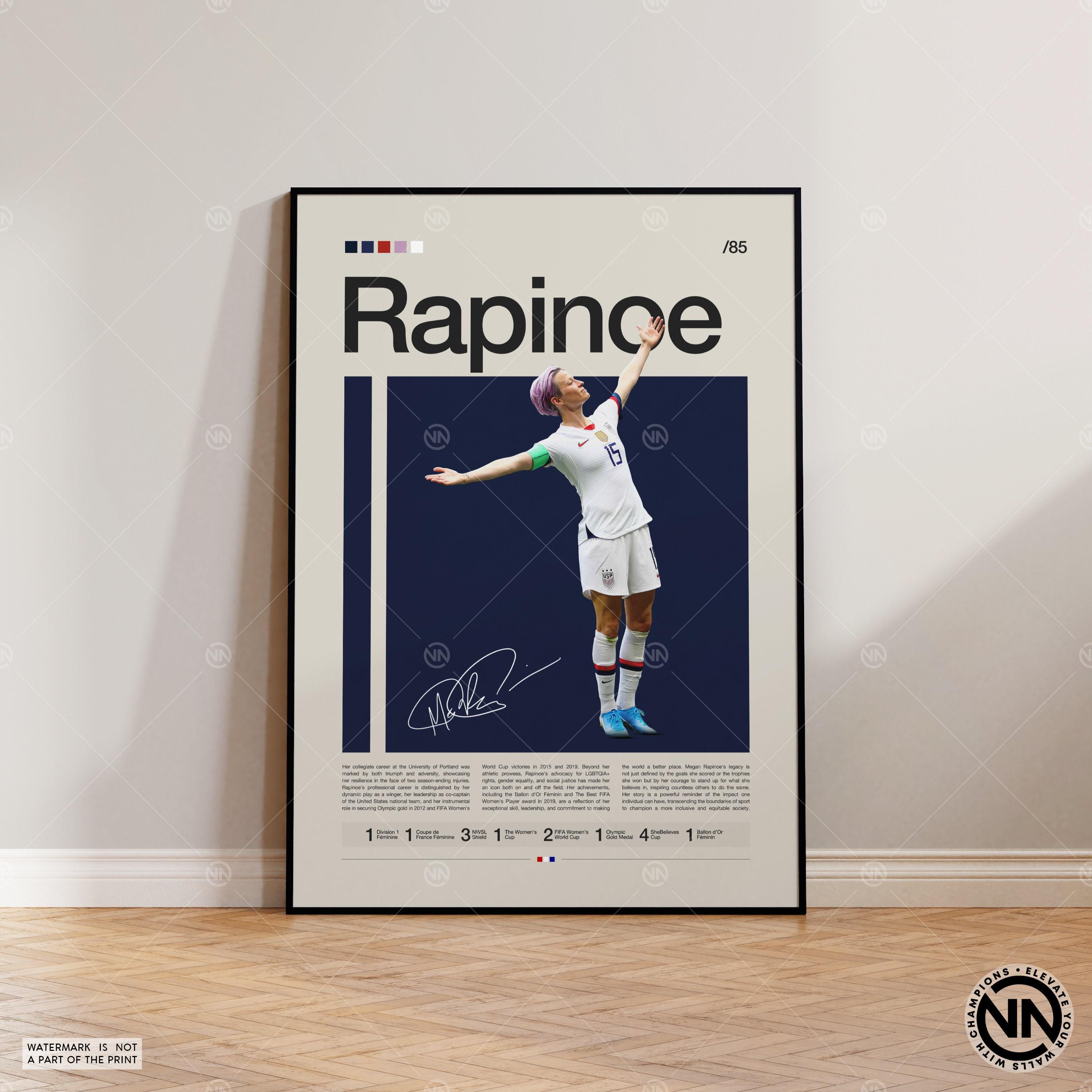 Megan Rapinoe Poster, USWNT Poster, OL Reign Poster, Sports Poster, Football Player Poster, Sports Bedroom Posters
