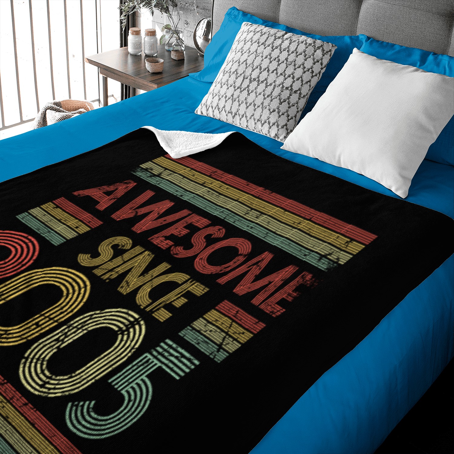 18 Years Vintage 2005 Retro 18th Birthday Baby Blankets