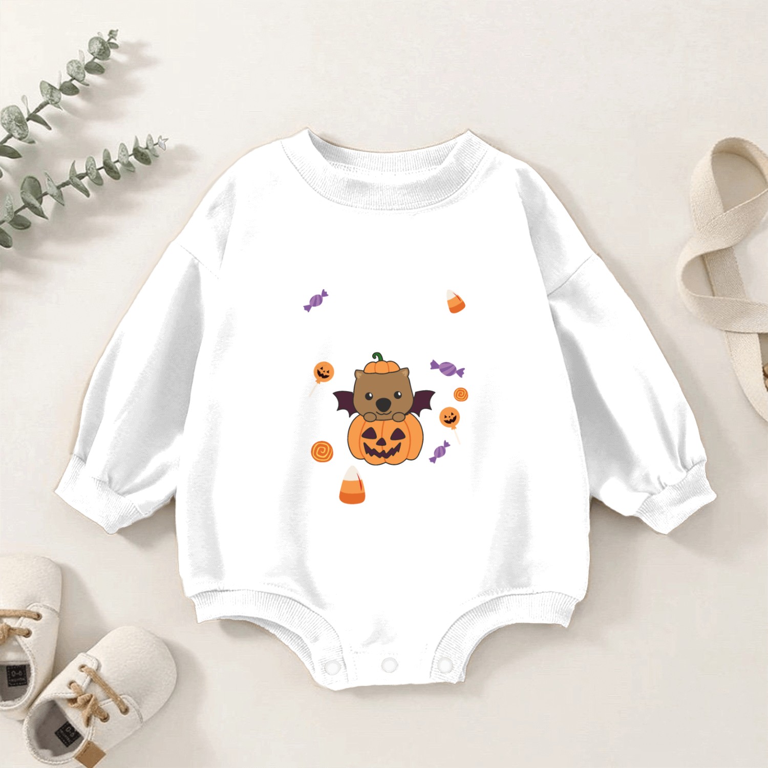 Wombat Halloween Trade Sister For Candy Baby Romper Sweatshirts
