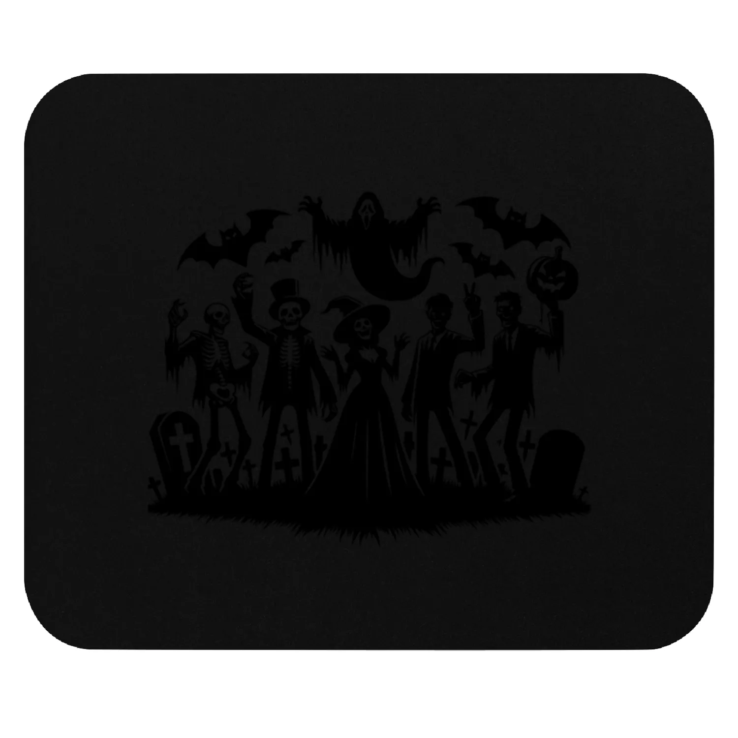 Fun Halloween Party With Zombies And Ghosts Mouse Pads