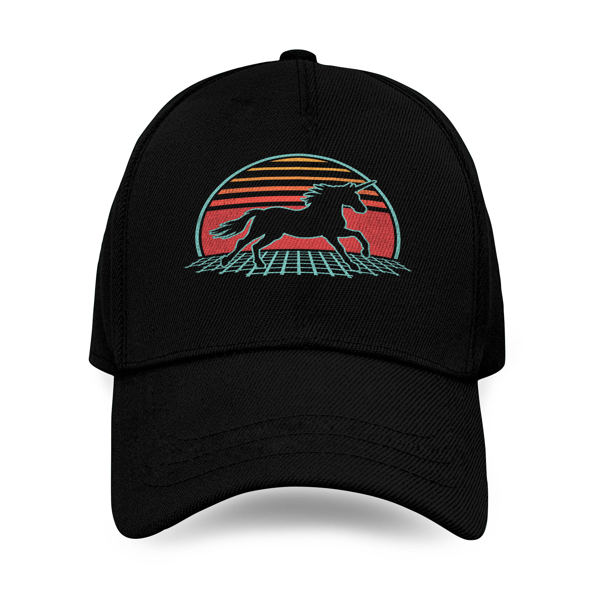 Unicorn Retro Vintage 80s Style Horse Lover Gift Baseball Caps