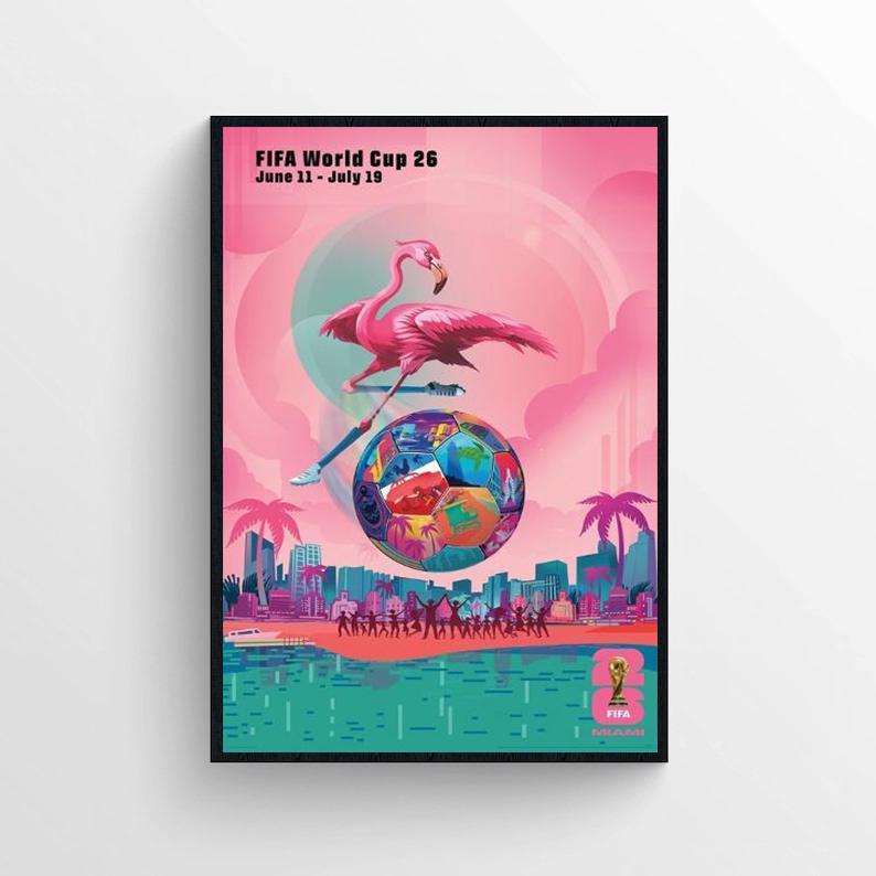 Miami FIFA World Cup 2026 Premium Matte Vertical Poster
