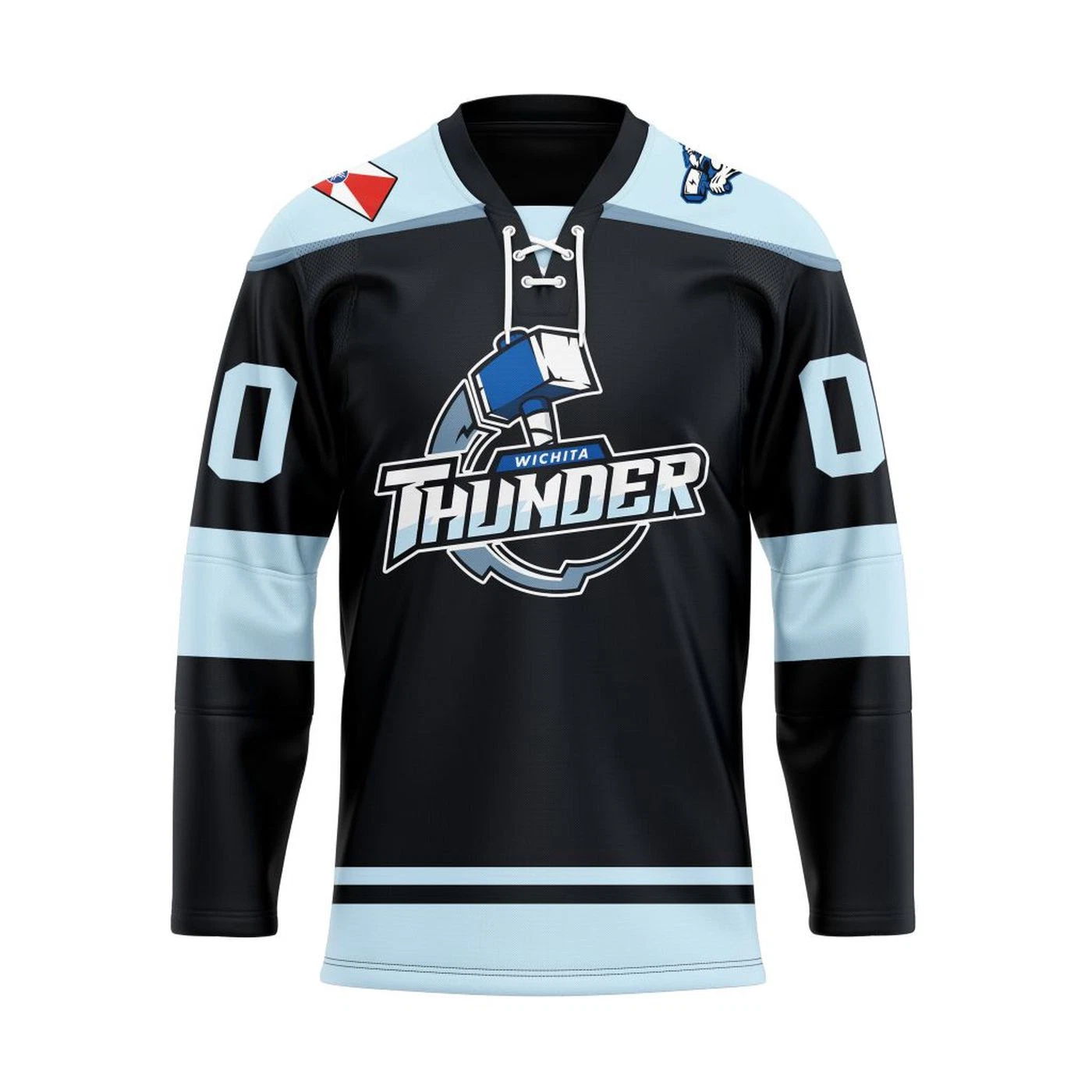 Personalized Wichita Thunder Gray Lace Hockey Shirt Men's Fan Gear Xmas Gift