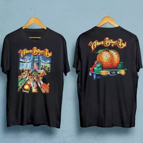 The Allman Brothers Band Double-sided Tour T-shirt Black Tee All Sizes AH1424