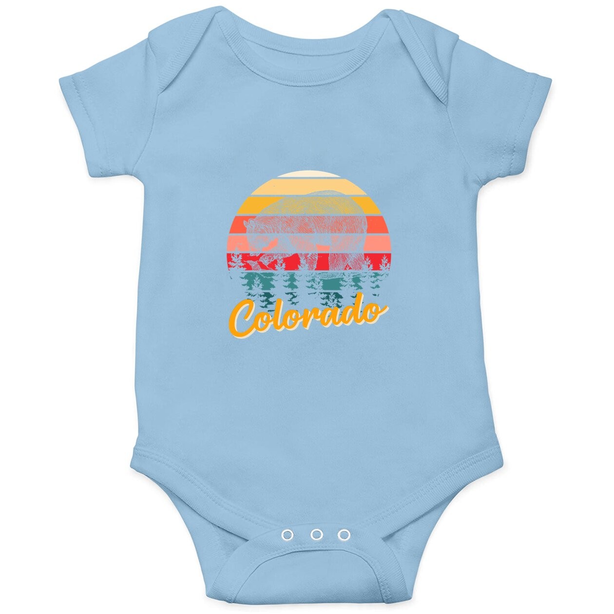 Colorado Bear Retro Pride Vacation Travel Tourist Gift Baby Bodysuit