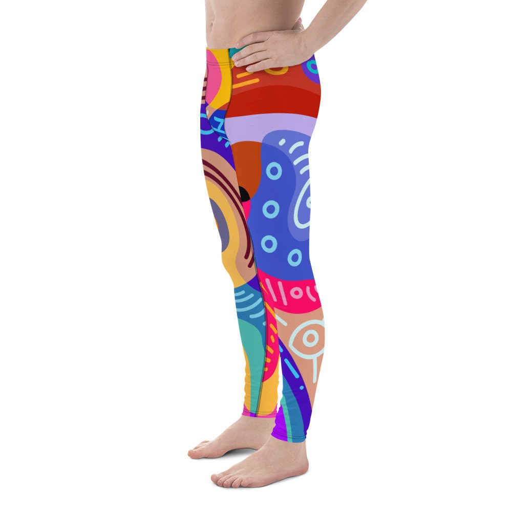Batik Geometric Men's Leggings