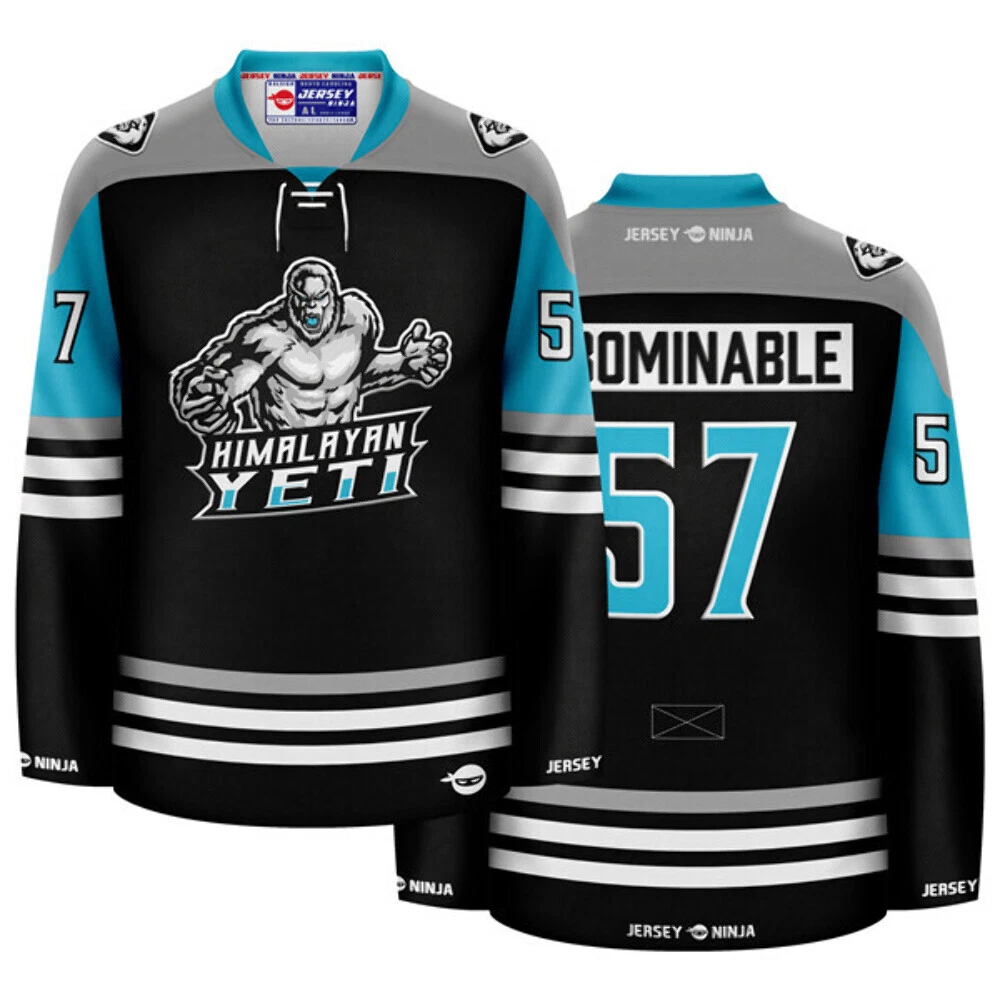 Himalayan Yeti Black Men's Hockey Jersey