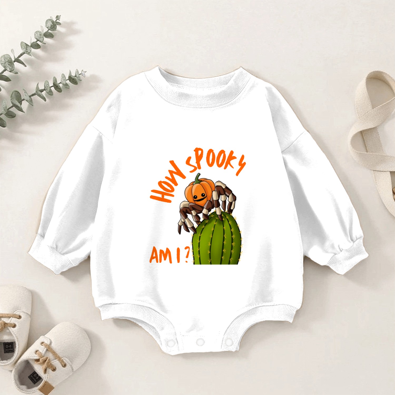 Halloween Scary Pumpkin Spider Costume Baby Romper Sweatshirts
