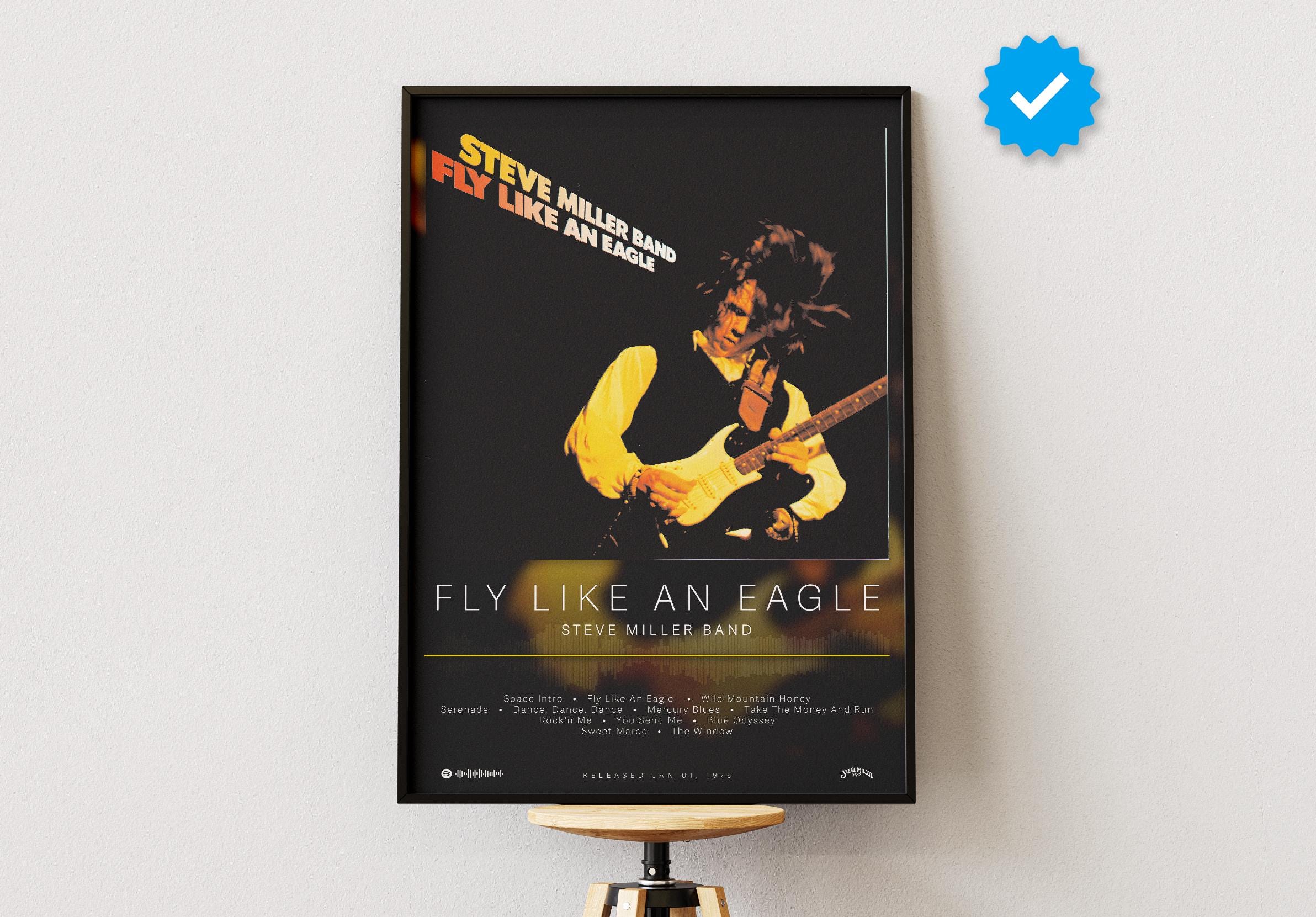 Steve Miller Band Poster | Fly Like An Eagle Poster | Album Poster Prints | Wall Decor Posters | Album Cover | Rock Music Poster