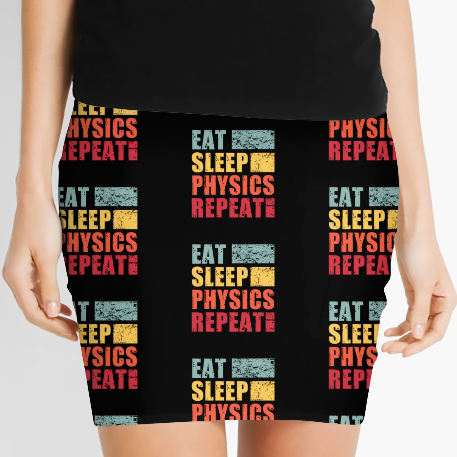 Eat Sleep Physics Repeat Women's Mini Skirts