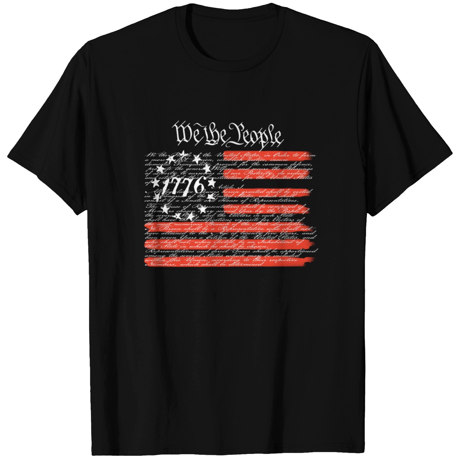 Country Life We The People American Flag Constitution Navy Blue Mens T-Shirt