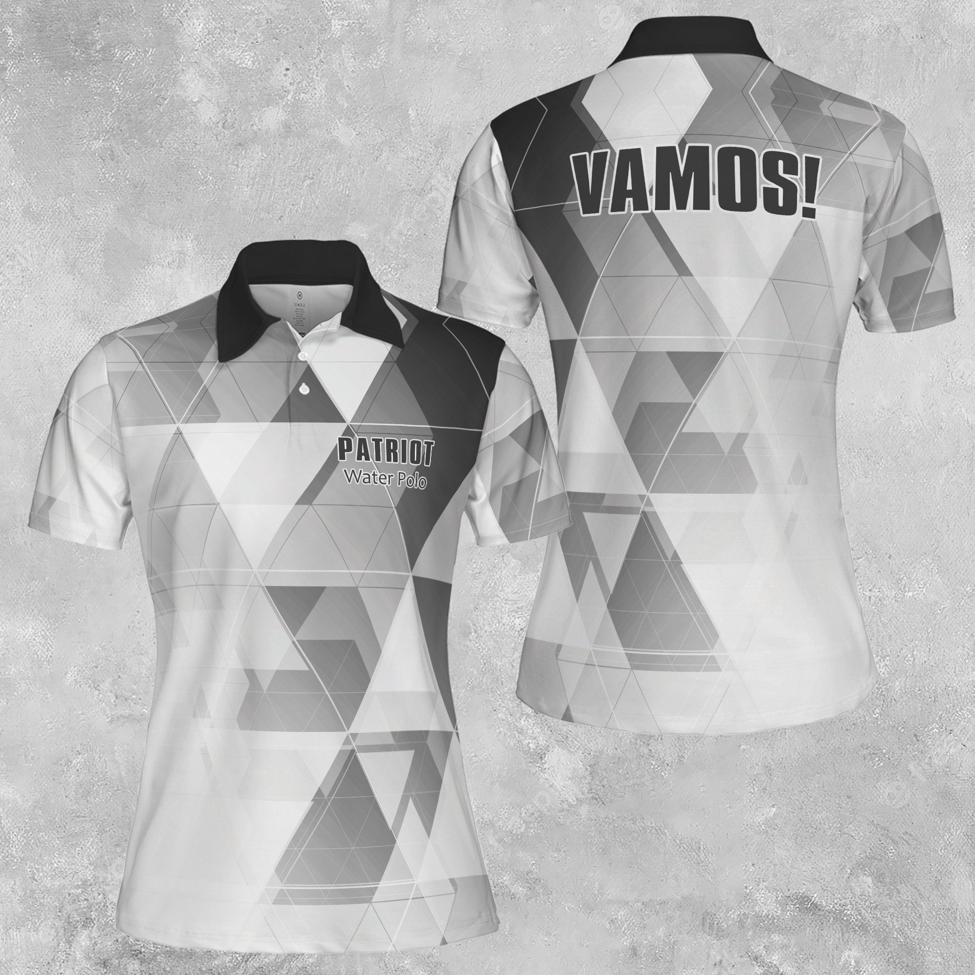 Customize Summer Triangle Pattern Golf Women Polo Shirt