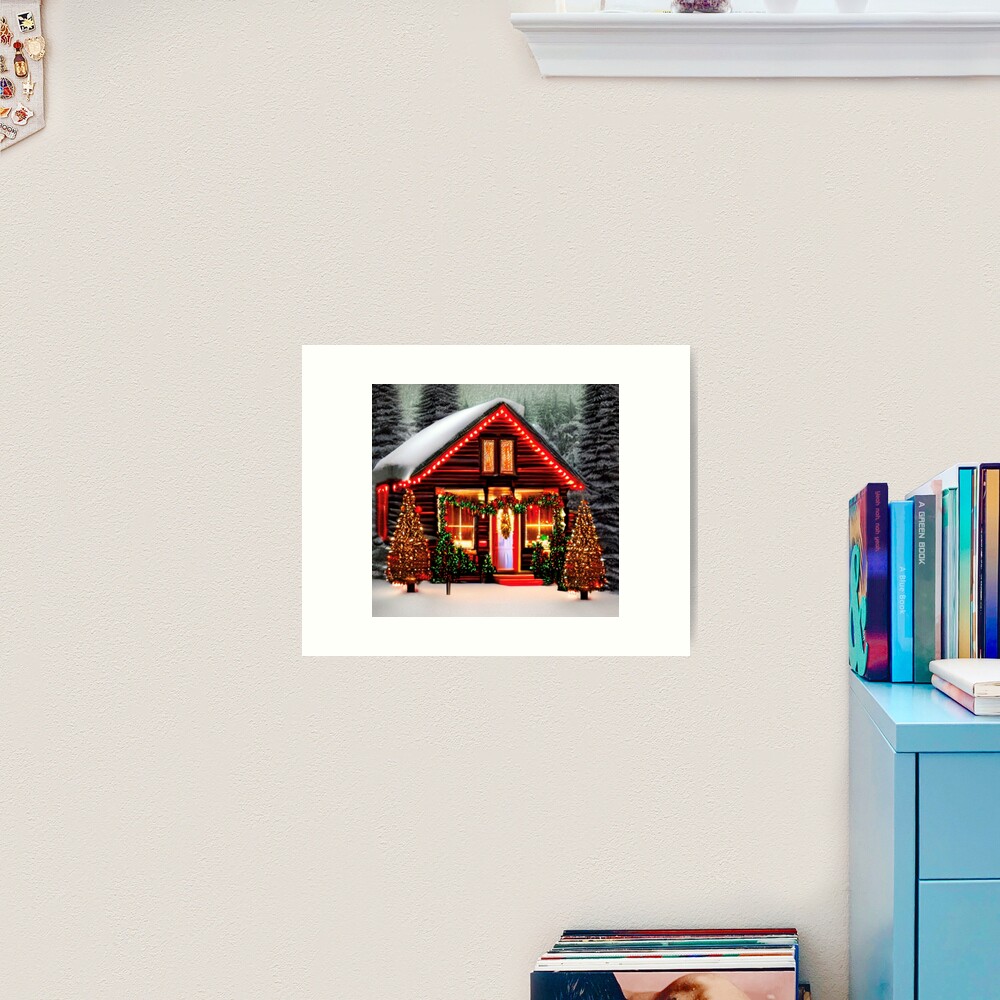 Christmas Cabin Vibes Art Print