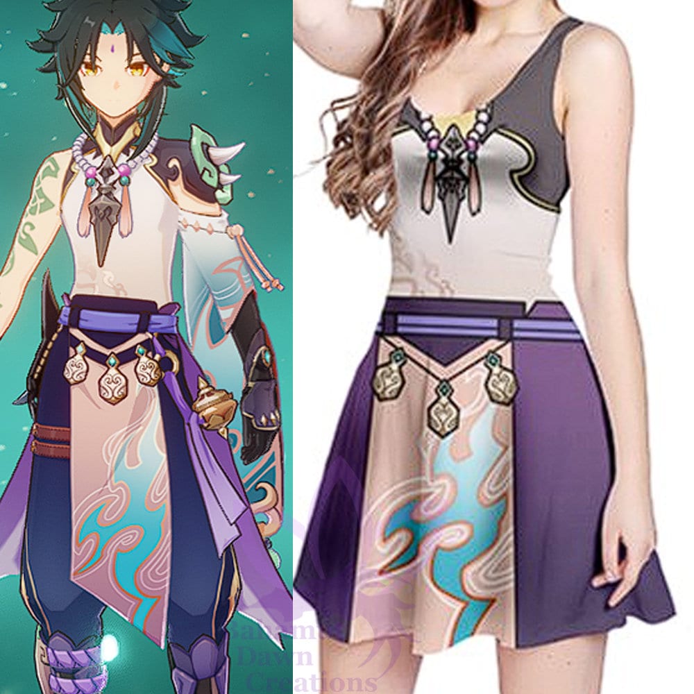 Xiao Dress Genshin Impact Cosplay Dress | Anime Cosplay Shirt | Halloween costume