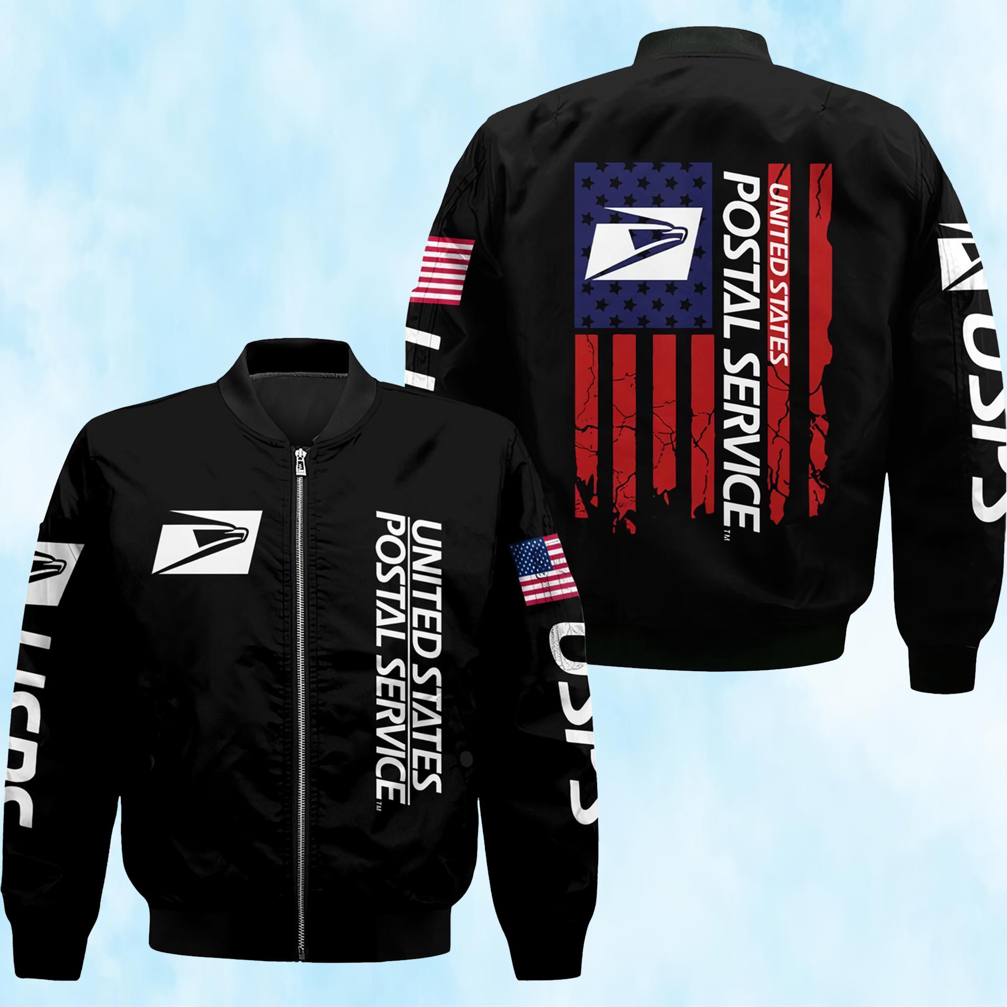 Personalized Name Postal Worker 3D Bomber Jacket, United SPS Bomber Jacket, Postal Service Bomber Jacket, Gift For Men And Women.