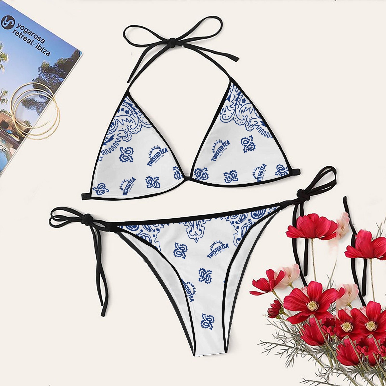 Twisted Tea Wild Paisley Triangle Beach Bikini