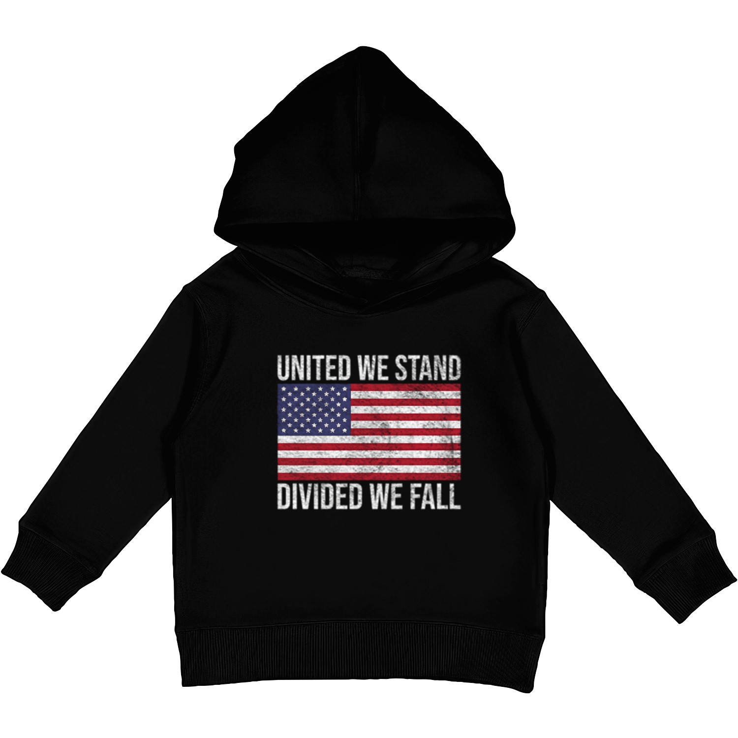 Usa Flag United We Stand Divided We Fall American Kids Pullover Hoodies